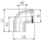 Tricox PPs könyök 80mm, 87° (PKÖ201) - meleget