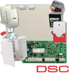 DSC Sistem alarma antiefractie de interior DSC POWER KIT PC 1616 INT, 2 partitii, 6 zone, 48 coduri utilizatori (KIT 1616 INT)