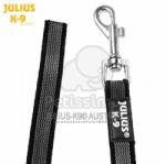 Julius-K9 lesă cauciucată, negru / 20 mm fără mâner 2 m