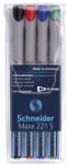 Schneider SET 4 MARKER NEPERMANENT OHP SCHNEIDER MAXX 221S, 0, 4 mm (2344)
