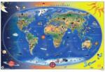 Stiefel Állatos gyerektérkép, a Föld országai falitérkép, 2 oldalas gyerek világtérkép, könyöklő 65x45 cm