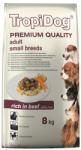 TropiDog Premium Adult Small Breeds - Beef & Rice 8 kg
