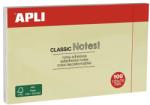 APLI Öntapadó jegyzettömb, 125x75 mm, 100 lap, APLI Classic , sárga (LNP10976)