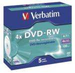 Verbatim Pachet cu discuri pentru stocare de informatii , Verbatim , DVD/R 4x 4.7GB , 5 bucati , argintiu (43285)