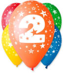 Party4U PT11PR2 2-es számos lufi 26 cm 5 db