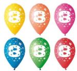 Party4U PT11PR8 8-as számos lufi 26 cm 5 db