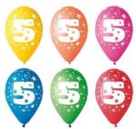 Party4U PT11PR5 5-ös számos lufi 26 cm 5 db