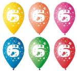 Party4U PT11PR6 6-os számos lufi 26 cm 5 db