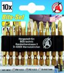 BGS technic Bit készlet 10 db-os "Gold" 50 mm hosszú (9-4814)