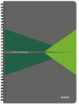 Leitz Spirálfüzet, A4, vonalas, 90 lap, PP borító, LEITZ "Office", szürke-zöld (44961055) - iroszer24