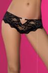 Livco Corsetti Bette megaszexi fekete csipke panty bugyi strassz szívvel S/M