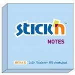 STICKN Notes autoadeziv 76 x 76 mm, 100 file, Stickn - albastru pastel (HO-21149)