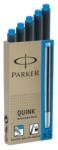 Parker Cartuse cu cerneala (mari), albastru - lavabil, 5 bucati/cutie, PARKER Quink Standard (1950383)