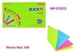 STICKN Magic notes autoadeziv 76 x 127 mm, 100 file, Stick"n Magic Notes - 4 culori neon (HO-21573)