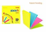 STICKN Magic notes autoadeziv 76 x 76 mm, 100 file, Stick"n Magic Notes - 4 culori neon (HO-21571)