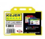 KEJEA Suport PP-PVC rigid, pentru ID carduri, 85 x 54mm, orizontal, 5 buc/set, KEJEA - transparent (KJ-T-300H-TR) - ihtis
