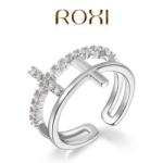 ROXI Dupla Kereszt Gyűrű 18 Karátos Arany Bevonattal