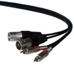 LTC Cablu 2 x RCS tata - 2 x XLR tata 3m (CM3RX-2)