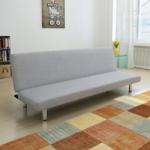 vidaXL Canapea extensibilă, gri deschis, poliester (241656) Canapea