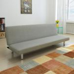vidaXL Canapea extensibilă, gri, poliester (241655) Canapea