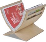 vidaXL Suport din lemn pentru reviste, vertical, natural (241217) Raft