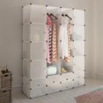 vidaXL Dulap modular cu 18 compartimente alb 37 x 146 x 180, 5 cm (240502) Garderoba