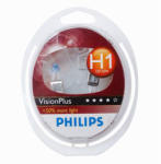 Philips Set 2 becuri auto halogen pentru far Philips VisionPlus+60% H1 55W 12V