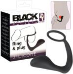 Black Velvets Black Velvet - anál plug péniszgyűrűvel (fekete) - sexshopcenter
