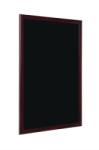  Krétás információs tábla, fekete felület, 45x60 cm, cseresznyefa színű keret (VVBI03) - webpapir