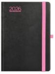 TopTimer Naptár, tervező, A5, heti, TOPTIMER, "Nero", fekete-pink (NKN015PU)