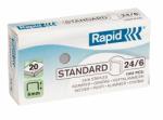 RAPID Tűzőkapocs, 24/6, horganyzott, RAPID Standard (1000db/doboz) (E24855600)