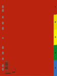 DONAU Regiszter, műanyag, A4, 1-5, DONAU, színes (D77080) - webpapir