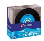 Verbatim CD-R lemez, bakelit lemez-szerű felület, AZO, 700MB, 52x, vékony tok, VERBATIM "Vinyl" 43426 (10db/csom) (CDV7052V10VIN)