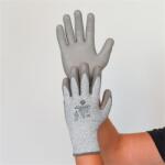  Védőkesztyű, HPPE, tenyerén PU mártott, vágásbiztos, XL méret, szürke (MER082) - webpapir