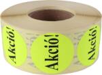  Etikett, 38 mm kör, "AKCIÓ" felirattal, 1000 etikett/tekercs, citromsárga (ISCK38AS) - webpapir