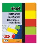 Sigel Jelölőcímke, papír, 5x40 lap, 12x50 mm, SIGEL Neon Mini, vegyes szín (SIHN655) - webpapir