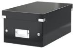 LEITZ DVD tároló doboz, lakkfényű, LEITZ "Click&Store", fekete (E60420095)