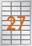 APLI Etikett, 63, 5x29, 6 mm, poliészter, időjárásálló, kerekített sarkú, APLI, ezüst, 540 etikett/csomag (20lap/csom) (LCA10070)