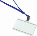DONAU Azonosítókártya tartó, kék nyakba akasztóval, 88x54 mm, műanyag, DONAU (50db/doboz) (D8347K)