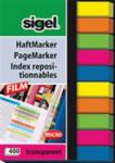 Sigel Jelölőcímke, műanyag, 10x40 lap, 6x50 mm, SIGEL Micro, vegyes szín (SIHN617) - webpapir