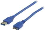 Valueline USB3.0 A - micro USB B kábel 5m - Kék (VLCP61500L50)