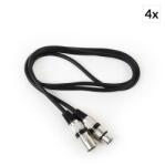 FrontStage Cablu XLR, set de 4 piese, 1, 5 m, feminin-masculin (PL-4X10703) (PL-4X10703)