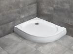  Cadita dus asimetrica semirotunda Radaway Patmos E, 100X80X16 cm, acrilica (4P81155-03L)