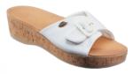  0Ft kiszállítás! Scholl Wappy fehér parafatalpú marhabőr papucs 36-37, 39, 41