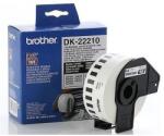 Brother Banda continua de hartie Brother DK22210, 29 mm x 30.48 m, Negru/Alb (DK22210)