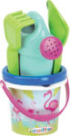 Ecoiffier Set găleată cu stropitoare Flamingo Écoiffier 5 piese (15 cm înalt) de la 18 luni (ECO681)