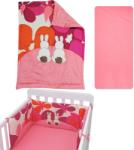 toTs Garnitură de pat bebe Joy toTs-smarTrike cu iepuraş pătură, cearşaf şi protector de cap 100% bumbac satinat roz (TO240102) Lenjerii de pat bebelusi‎, patura bebelusi