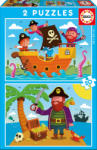 Educa Puzzle de poveste Piraţii Educa 2x20 piese (EDU17149) Puzzle