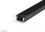 Topmet LED profil UNI12 BCD/U fekete (A1020021)