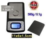  DIGITÁLIS INOX ÉKSZER MÉRLEG 500g - 0, 1g ROZSDAMENTES ZSEBMÉRLEG ÉKSZERMÉRLEG LEVÉLMÉRLEG 1év GARANCIA (S-EDS-0156)
